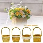 Woven Mini Flower Pot Rabbit Ear Flower Basket Hanging Baskets Outside
