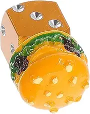 PAMINGONO Bike Tire Valve Stem Caps Set Unique Hamburger Decor Lightweight Portable Cycling Parts