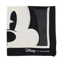 在飛比找ETMall東森購物網優惠-【COACH】Disney聯名米奇蠶絲方巾/絲巾/圍巾(黑色