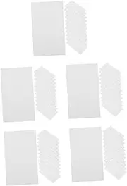 NUOBESTY 5sets 100 Blank Index Cards Meeting Notes Scratch Pad Mini Notepad Sheets White Cards for School Office 100pcs*5