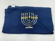 Pottery Barn Menorah Countdown Hanukkah Sequin Table Runner Blue 90" #9978Q