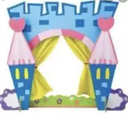 New Alex Tabletop Wooden Colorful Castle Puppet Theater Imagination Show HTF