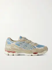 [Asics] Asics - Gel-nyc Leather And Suede-trimmed Mesh Sneakers - Beige - UK 3 UK 3 Neutrals