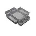8Pcs Felt Sundries Sorting Box Grey Pen Holder Storage Organizer Office