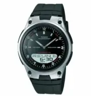 Casio AW80-1AV, Combo Watch, Telememo 30, Metal Band, 3 Alarms, 10 Year Battery