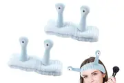Face Wash Headband Snail Spa Hair Bands Makeup Headbands Cartoon Elastic Headband-Blue