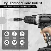 Diamond Core Drill Bit Set Efficient Diamond Hole Saw Kit Tile Hole Saw xdmtH