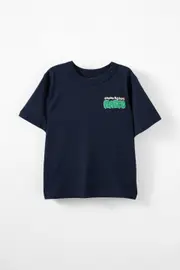 [Cotton On Kids] Cotton On Kids - Jonny Short Sleeve Graphic Print Tee - Squid ink/soundscape radio 8 SQUID INK/SOUNDSCAPE RADIO