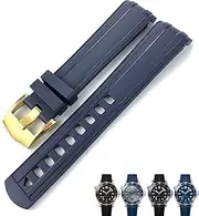 [KAVJU] Fluorous Silicone Rubber Watchband 19mm 20mm 21mm Fit for Omega Seamaster 300 Waterproof Watch Strap Tools