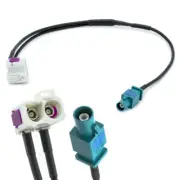 Antenna Adapter Double Female to Plug for Volkswagen RNS RCD Radio Antenna Line