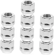 LOORGVEL 10pcs Chrome Spline Lug Nuts Set Open End Bulges Acorn Design for Easy Installation Versatile Wheel Accessories for Enhanced Security and Fixation Various Vehicle Models