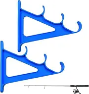 Wall-Mounted Fishing Rod Rack,Fishing Pole Display Holder - Storage Organizer with Pre-Drilled Screw Holes for Home, Boat, Basement, Garage