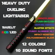 Lightsaber FX Battle Ready Dueling Saber Red Black Handle Impact Lights & Sounds