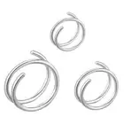 6/8/10mm Double Spiral Nose Ring for Single Piercing Twist Piercing Jewelry