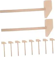 FUNNETOYU 10Pcs Small Wooden Hammers for Lightweight Hammering Tools for Building Blocks Safe and Comfortable Grip for Little Hands and Creative Play
