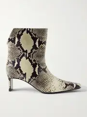 [KHAITE] KHAITE - Ona Snake-effect Leather Ankle Boots - Snake print - IT38 IT 38 Animal print