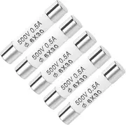 uxcell Ceramic Cartridge Fuses 0.5A 500V 6x30mm Fast Blow Replacement for Stereo Audio Alarm Amplifier Ceramic Fuses 5pcs
