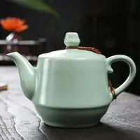 在飛比找樂天市場購物網優惠-優樂悅~陶瓷大茶壺帶內置過濾開片汝窯茶具陶瓷泡茶單壺大容量家