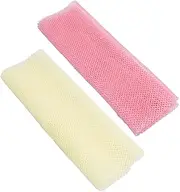 GXGM African Net Sponge, African Mesh Sponge Exfoliating Net African Body Scrubber Bath Rags Washcloth Shower Body Back Scrubber Skin Smoother for Home Use, Pack of 2, bronze, Medium