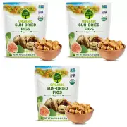 3 PACK - Happy Village Organic Sun Dried Smyrna Figs 40 Oz New Free Shipping