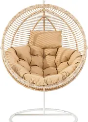 110x110CM Hanging Egg Chair Cushion Replacement for Outdoor Swing Chairs - Beige (Khaki)