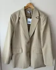 Atmosphere ~ Women’s Size 16 Tailored Pin-Striped Jacket Beige ~BRAND NEW