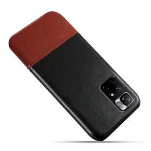 紅米 Redmi Note 11s 5G 皮革保護殼皮革撞色背蓋拼皮手機殼保護套手機套