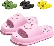 [ASDIIT] Kids Smile Shower Shoes with Holes, Quick Drying Boys Girls Bath Slippers, Summer Cloud Smile Slides Beach Pool Women Men Indoor House Sandals