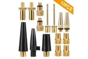 15Pcs Bike Valve Adapter Set Bike Tire Valve Converter Kit Presta to Dunlop Schrader to Presta Valve Adapter Nozzle Needle Kit