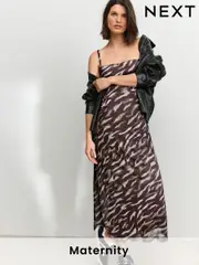 Animal Maternity Mesh Cami Dress (AM2707) | $94
