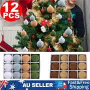 12X Christmas Tree Velvet Balls Xmas Baubles Decorations Hanging Party Ornaments