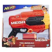 Nerf Mega Elite Tri-Break Dart Blaster Kids Toy Gun N-Strike Shoot Fun Play