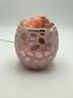 Himalayan Crystal Salt Lamp Glass Mosaic Natural Vase Bowl - Rose Gold Pebble