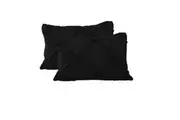 Accessorize 2 Pce Puffy Standard Pillowcases Black