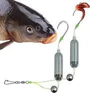 Fishing Rigs - Flounder Rigs - Bait Floats Double-Hook Reverse Anti-Snag Attractor for River Pier Offshore Panfish Trolling Perch Sea