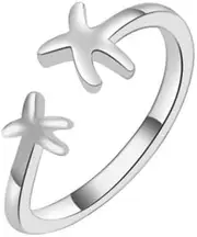 [Generic] Double Starfish Toe Ring Jewelry Small Size Adjustable Open Tail