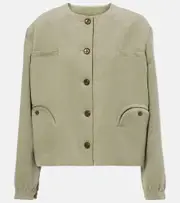 [Blaze Milano] Blazé Milano Jealousy Gliss cotton and linen jacket AU 10 green