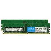 Crucial 32GB(2×16GB) DDR4 2400MHz PC4-19200 UDIMM Server ECC Memory 288Pin Kit