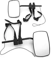 Towing Mirror Extensions - Tow Bar Towing Mirrors - Caravan Mirror Extensions for Truck Mirrors, Snap On Adjustable Trailer Mirrors, Trailer Essentials