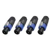 New 4 Pole 4pcs NL4FX Speaker Cable Plug Connector Speaker connector
