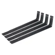 4pcs Black Shelf Bracket 24 inch L Floating Shelf Bracket for Shelves