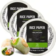 Rice Paper White Rice Paper Wrappers 3 Pack 34 Sheets-Fresh Spring Roll Wrapp...
