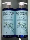 (2-Pk) PHARM to TABLE ~ EUCALYPTUS SPEARMINT Energizing Shower Gel with Cucumber