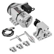 VEVOR Dividing Head, K11-100mm 3-Jaw Chuck, CNC Router Milling Machine Rotati...