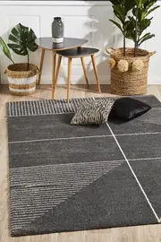 Abode Rug Culture Charcoal & White Super Soft Metro Contemporary Rug
