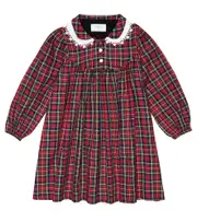 [Paade Mode] Paade Mode Checked cotton dress Y 8 red