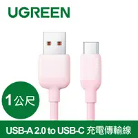 在飛比找PChome24h購物優惠-綠聯USB-A 2.0 to USB-C 充電線/傳輸線 彩