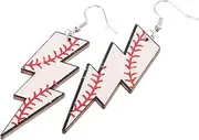 BESPORTBLE Glitter Earrings 1 Pair Basketball Decor Bulk Women’s Bulk Sports Decor Soccer in Bulk Ladies Basketball Baseball Miss Football Wood Football Earrings