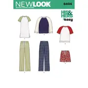 New Look Sewing Pattern 6404 N6404 Misses' and Men's Separates