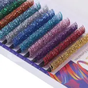 Individual Glitter Lash Extensions 10-15mm Curl D Colour Glitter Lash Extensions